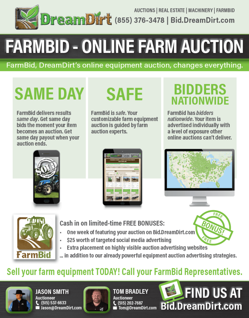 Image of a flyer about FarmBid.