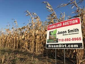 Farmland Auction yard sign