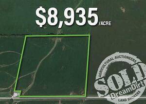 Carroll county land plot is shown as sold for $8,935 per acre.