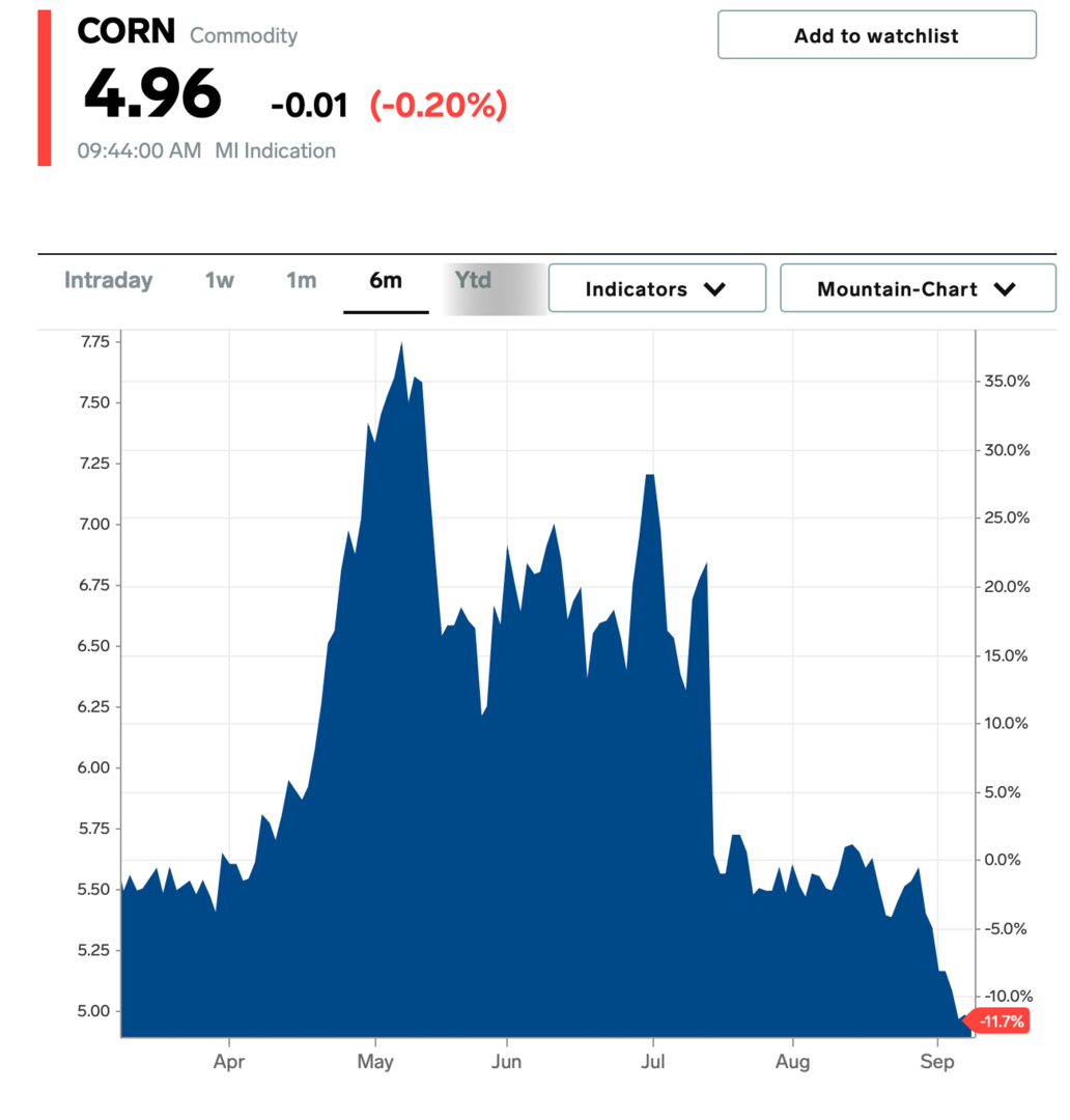 corn prices