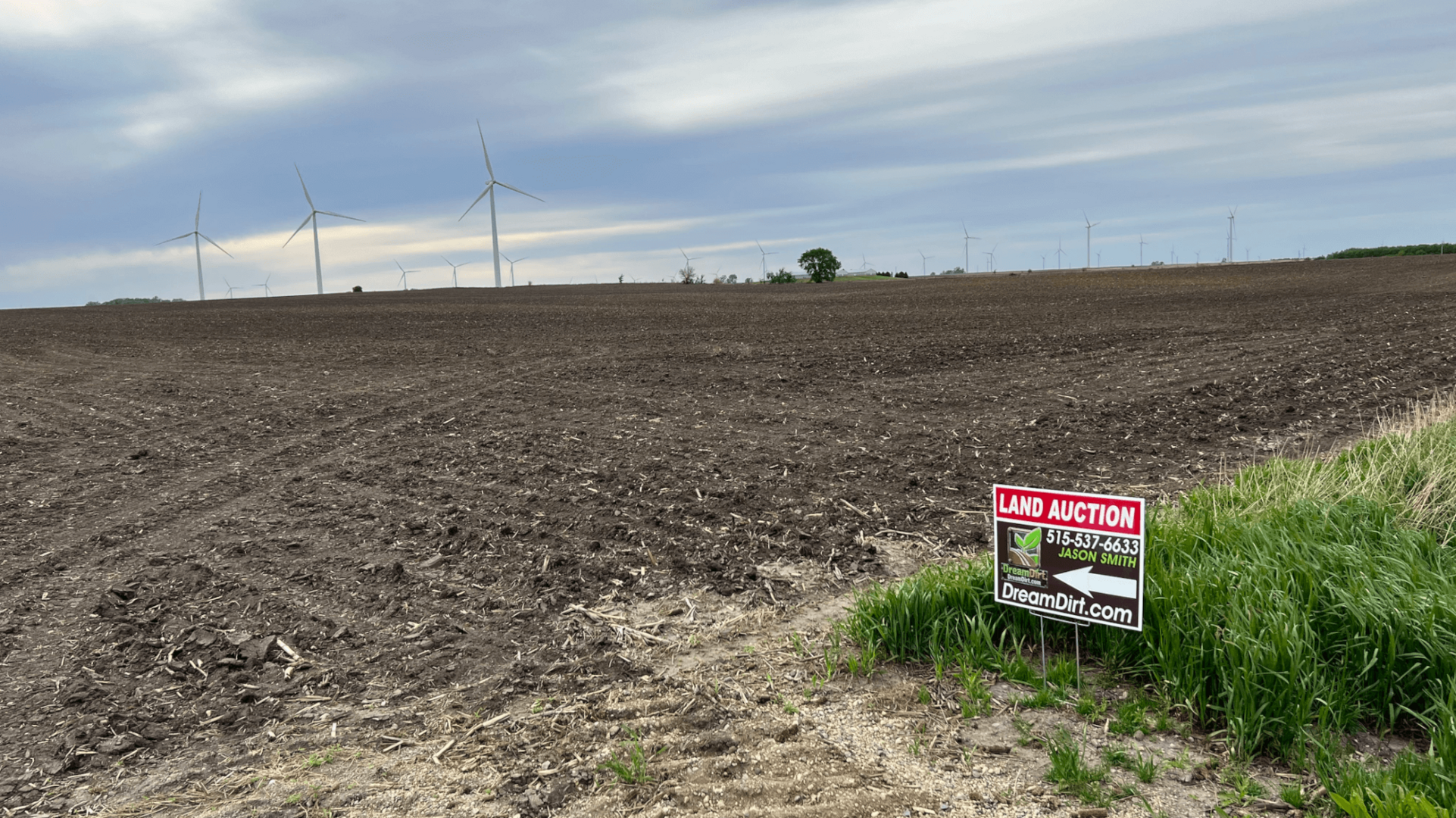 farmland auction sign