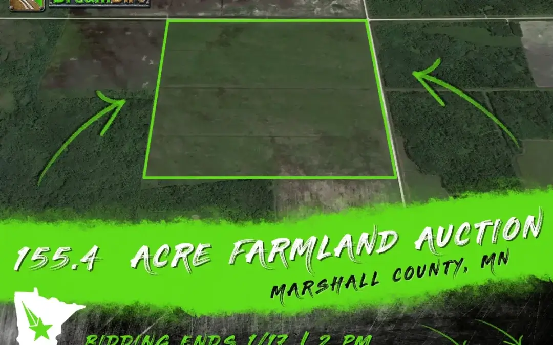 155.4 acres Farmland in Marshall County, Minnesota For Sale Land Auction