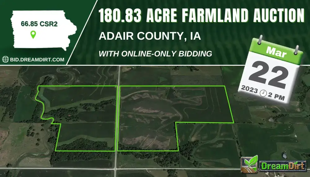 farmland auction sign