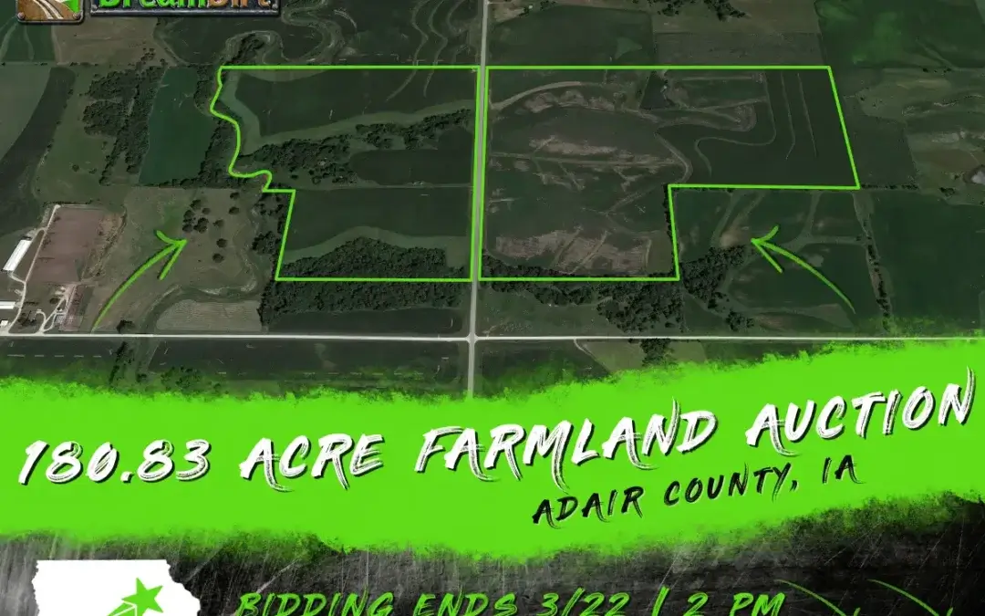 180.83 Acre Farmland in Adair County, IA