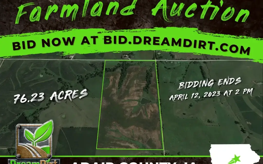 76.23 Acre Farmland For Sale in Adair County, Iowa