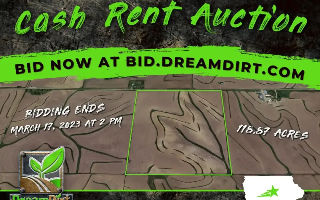 CASH RENT AUCTION! 118.87 Acre Farmland in Shelby County, IA
