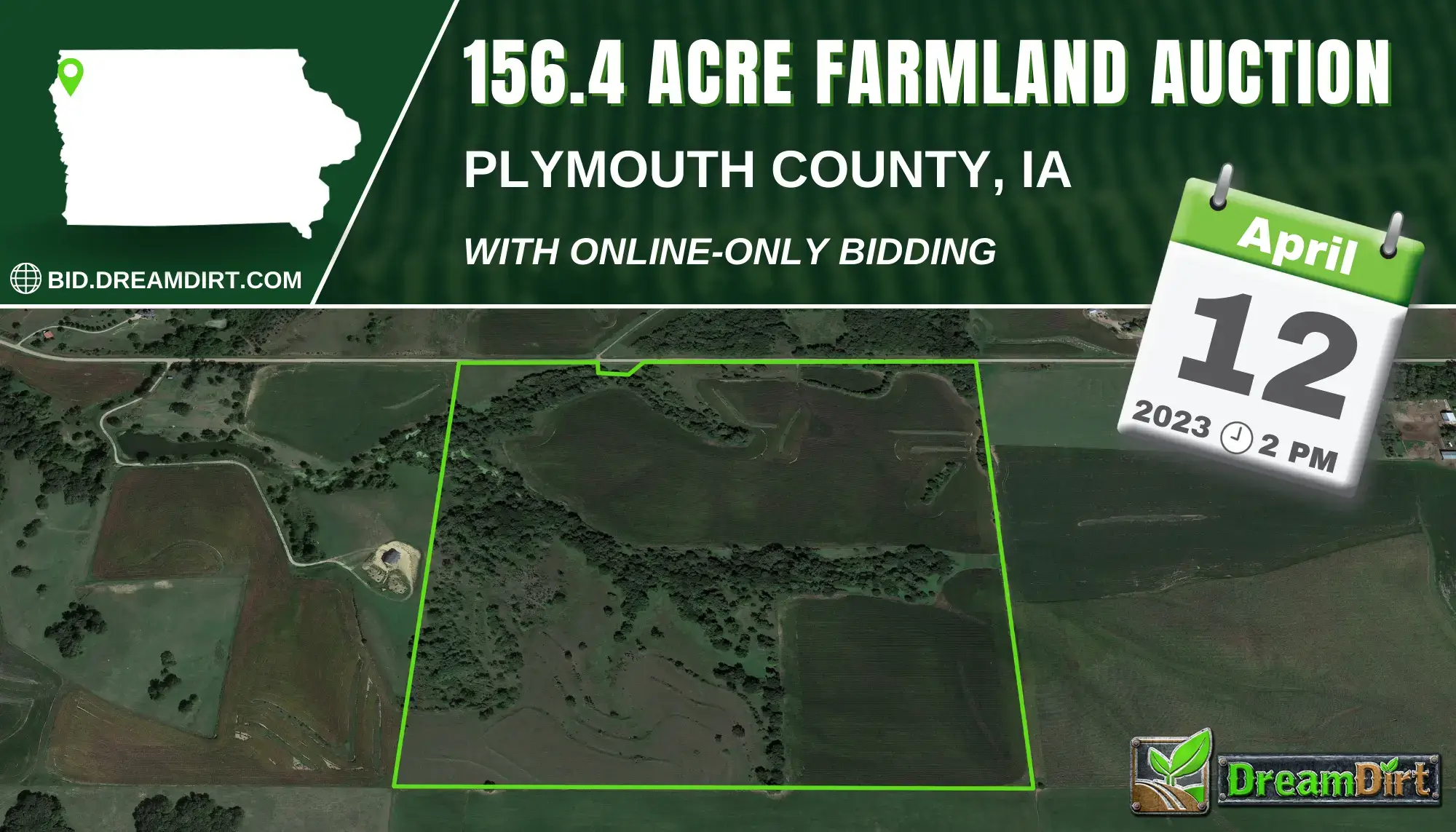 farmland auction sign