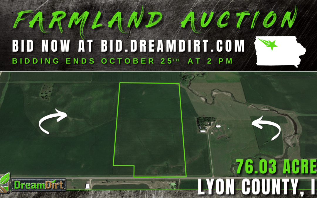 76.03-Acre Farmland For Sale in Lyon County, Iowa