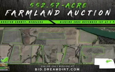 552.57-Acre Farmland For Sale in Thurston County, Nebraska