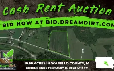 CASH RENT AUCTION! 16.96 Acres in Wapello County, Iowa