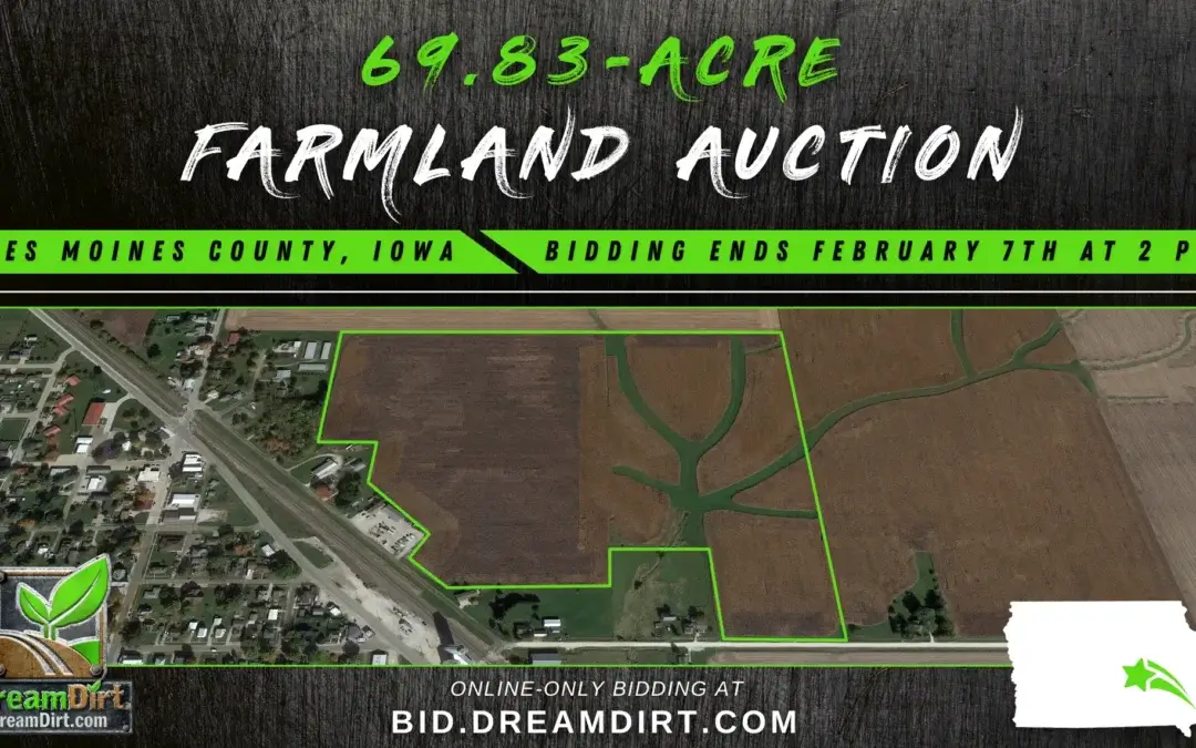 69.83-acre Farmland For Sale in Des Moines County, Iowa