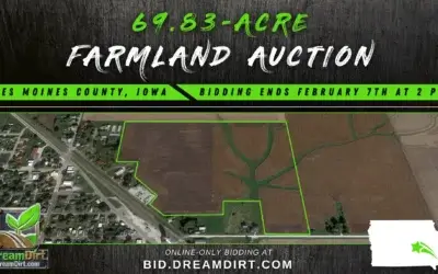 69.83-acre Farmland For Sale in Des Moines County, Iowa