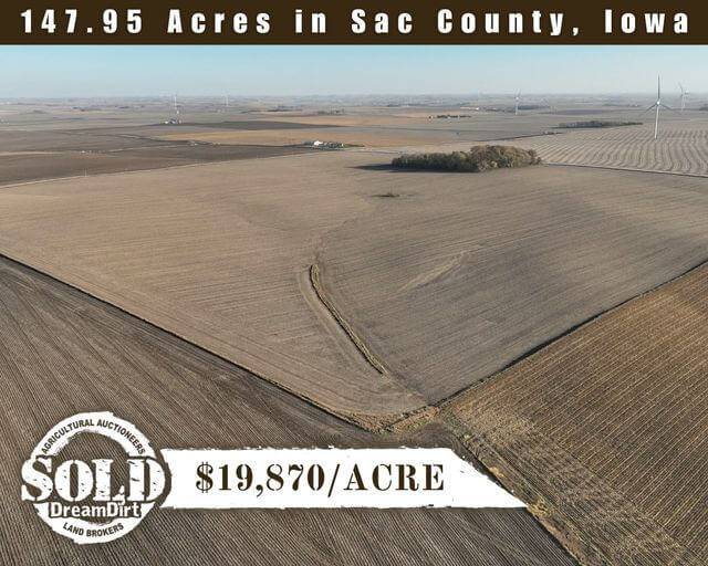 highest selling farm in Sac County Iowa in 2023
