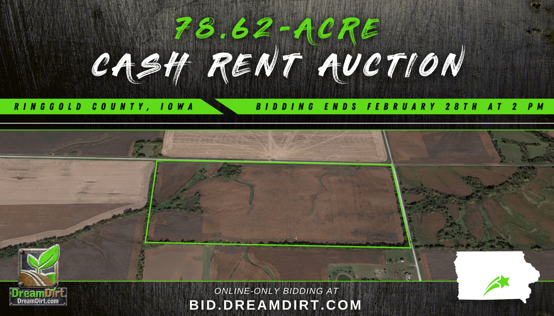 cash rent auction in ringgold county, iowa