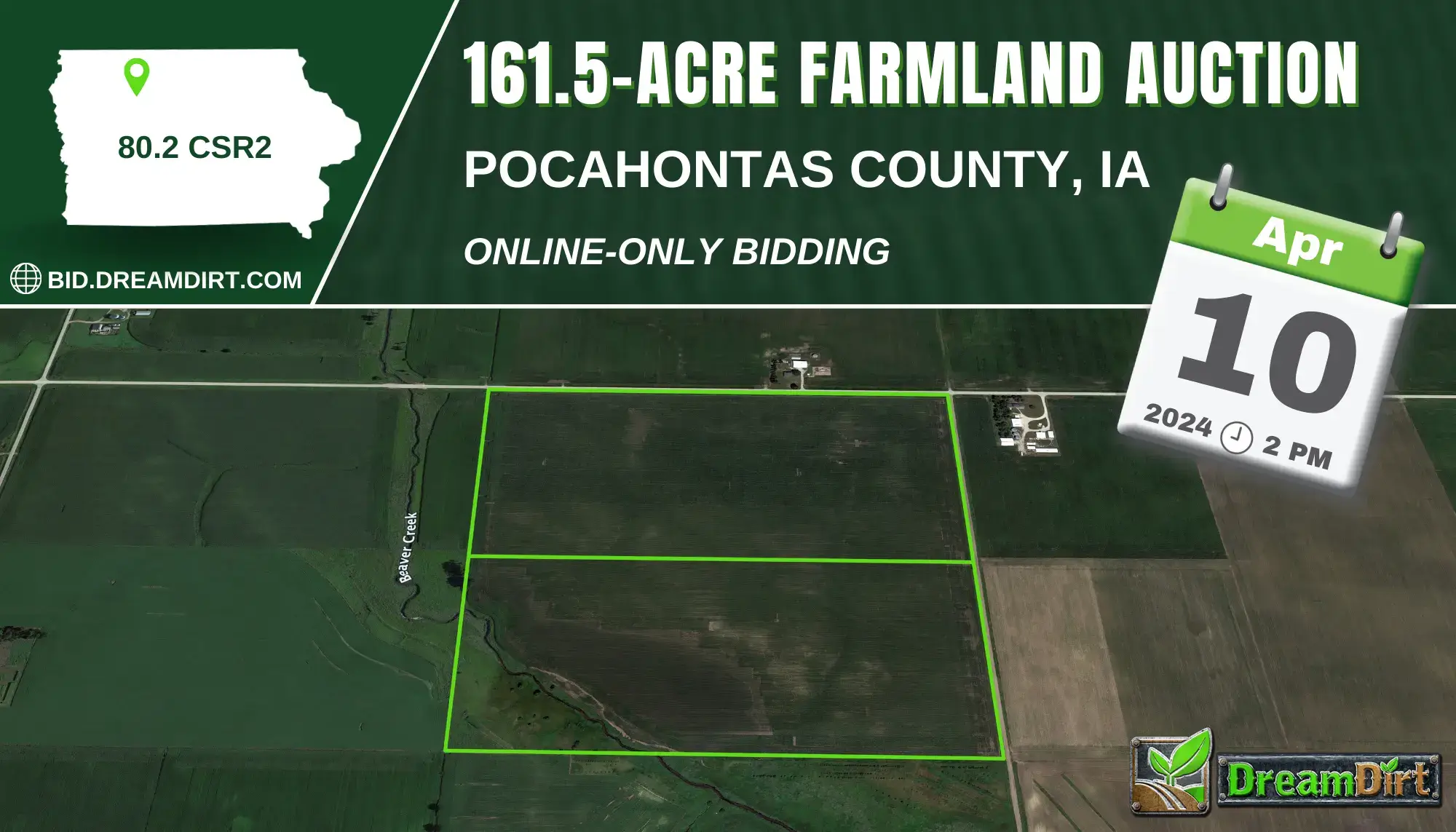 Farmland auction in Iowa